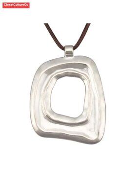 Bohemian Long Faux Leather Pendant Necklace Adjustable Rope Chain